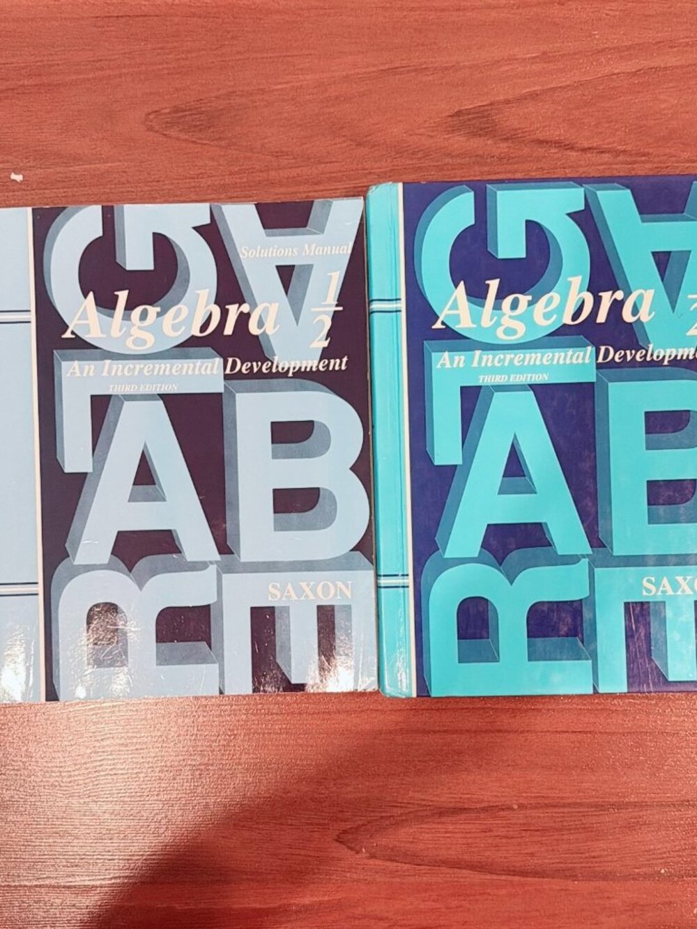 Saxon Algebra 1/2 Third Edition Student Textbook & Solutions Manual Set 3rd Ed